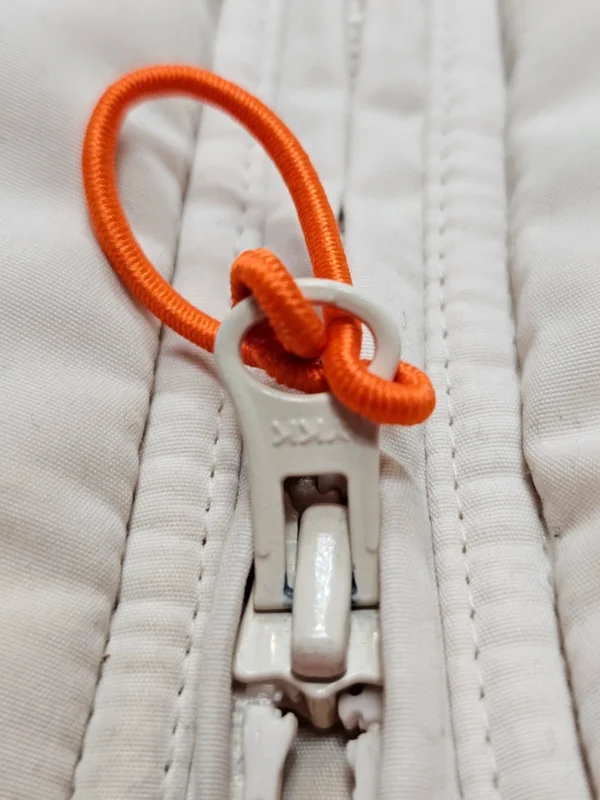 Kurtka Adidas puchowa – beżowo-pomarańczowa, rozmiar XL
