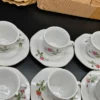 Komplet filiżanek porcelanowych Made in China – w oryginalnym pudełku