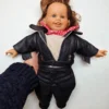 Lalka kolekcjonerska Isa Maria Collection – skórzany strój, lata 90.