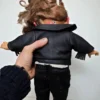 Lalka kolekcjonerska Isa Maria Collection – skórzany strój, lata 90.