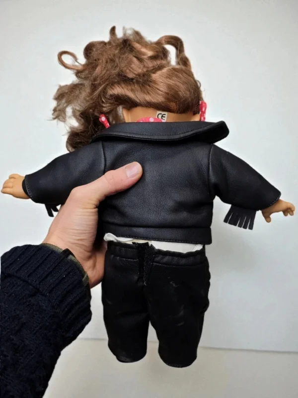Lalka kolekcjonerska Isa Maria Collection – skórzany strój, lata 90.