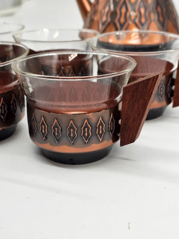 Zestaw vintage Schott & Gen. Mainz – Jenaer Glas | dzbanek + 6 szklanek