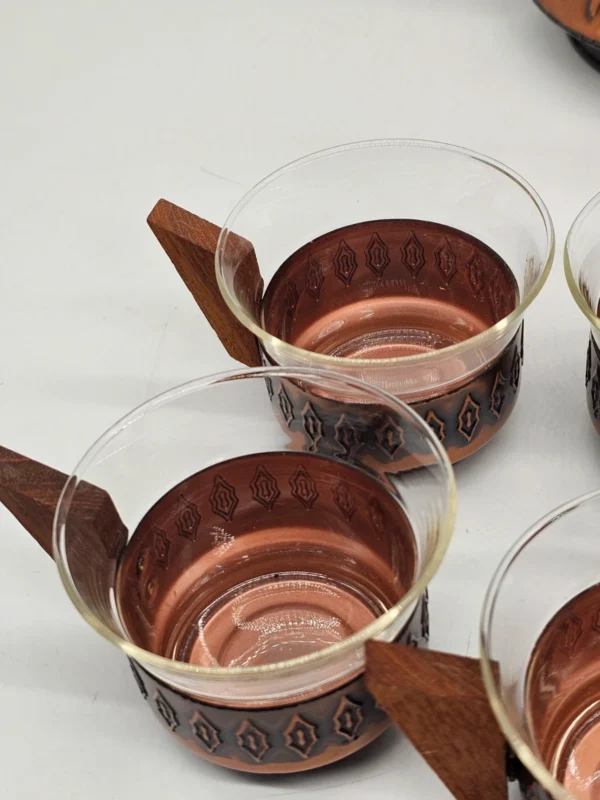Zestaw vintage Schott & Gen. Mainz – Jenaer Glas | dzbanek + 6 szklanek