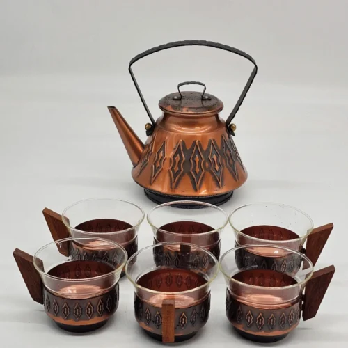 Zestaw vintage Schott & Gen. Mainz – Jenaer Glas | dzbanek + 6 szklanek