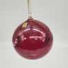 Ręcznie robiona bombka szklana EISCH Germany – 13 cm, głęboki bordo z efektem iryzacji