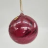 Ręcznie robiona bombka szklana EISCH Germany – 13 cm, głęboki bordo z efektem iryzacji