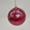 Ręcznie robiona bombka szklana EISCH Germany – 13 cm, głęboki bordo z efektem iryzacji