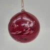 Ręcznie robiona bombka szklana EISCH Germany – 13 cm, głęboki bordo z efektem iryzacji