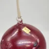 Ręcznie robiona bombka szklana EISCH Germany – 13 cm, głęboki bordo z efektem iryzacji