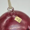 Ręcznie robiona bombka szklana EISCH Germany – 13 cm, głęboki bordo z efektem iryzacji