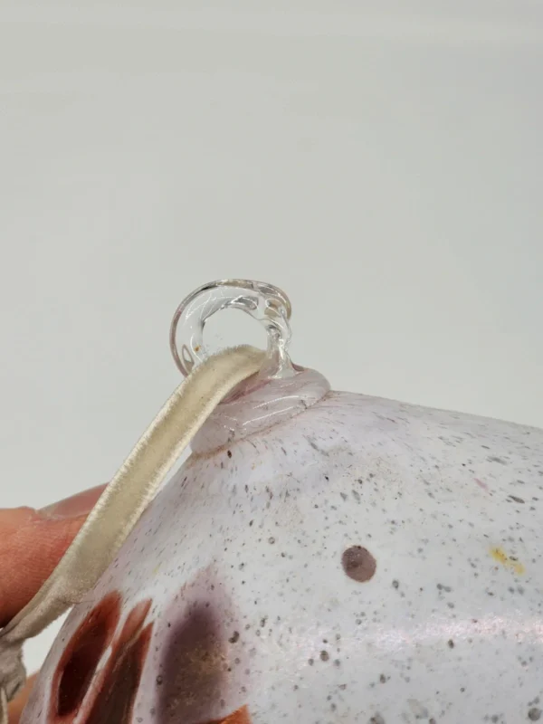 Duża, ręcznie robiona bombka EISCH Germany – 17 cm, bordowa z efektem iryzacji