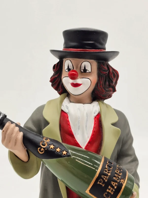 Gilde Clowns “Magnus” z butelką szampana – 17 cm (1. Ausgabe 2002)