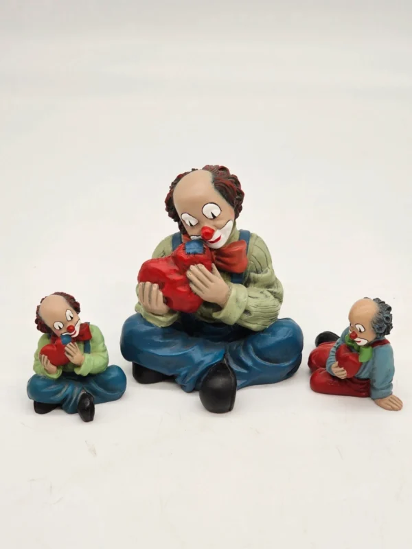 Gilde Clowns – komplet 3 figurek „Rodzina z sercem” (mały + średni + duży)