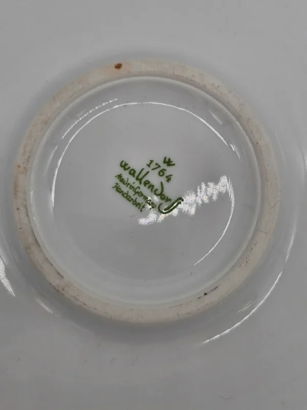 Zabytkowy porcelanowy dzbanek z podgrzewaczem Wallendorf 1764