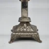 Stary krucyfiks ołtarzowy z postumentem – metal, ok. 40 cm