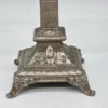 Stary krucyfiks ołtarzowy z postumentem – metal, ok. 40 cm