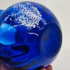 Szafirowy wazon artystyczny ze szkła dmuchanego, 19 cm