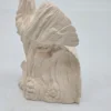 Duża Figura Płomykówka Sowa Beżowy Odlew Skrzydła Drewno 29 cm