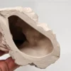 Duża Figura Płomykówka Sowa Beżowy Odlew Skrzydła Drewno 29 cm