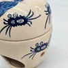 Ceramiczny podgrzewacz / aromapiecek z pokrywką, ręczne kobaltowe zdobienie