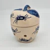 Ceramiczny podgrzewacz / aromapiecek z pokrywką, ręczne kobaltowe zdobienie