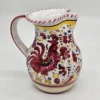 Dzban ceramiczny z kogutem, ręczne malowanie, 20 cm – klejona rączka