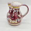 Dzban ceramiczny z kogutem, ręczne malowanie, 20 cm – klejona rączka