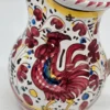 Dzban ceramiczny z kogutem, ręczne malowanie, 20 cm – klejona rączka