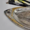 Patera do serwowania ryb 48×19,5 cm, metalowa, w oryginalnym pudełku