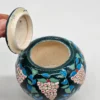 Ręcznie zdobiona ceramiczna cukiernica artystyczna grona winogron sygnowana