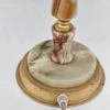 Klasyczna lampa stołowa z marmuru i mosiądzu 3-ramienna vintage