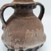 Lampa stołowa ceramiczna vintage z dużym kloszem