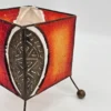 Dekoracyjny lampion świecznik metalowy z motywem liścia