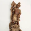 Święty Florian figura ścienna wosk patynowany 45 cm