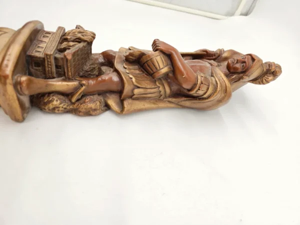 Święty Florian figura ścienna wosk patynowany 45 cm