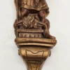 Święty Florian figura ścienna wosk patynowany 45 cm