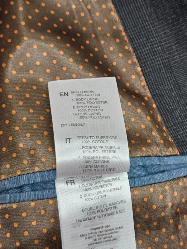 Marynarka męska Marc O'Polo w drobną kratkę, bawełniana, rozmiar ok. L (52 cm szer. pod pachami)