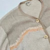 Kardigan ręcznie tkany Distler, len i bawełna, made in Italy, L