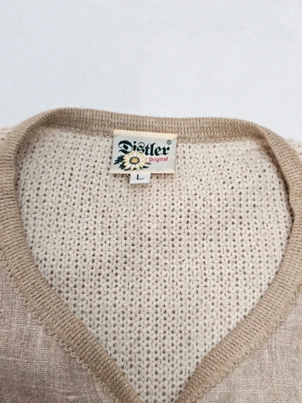 Kardigan ręcznie tkany Distler, len i bawełna, made in Italy, L