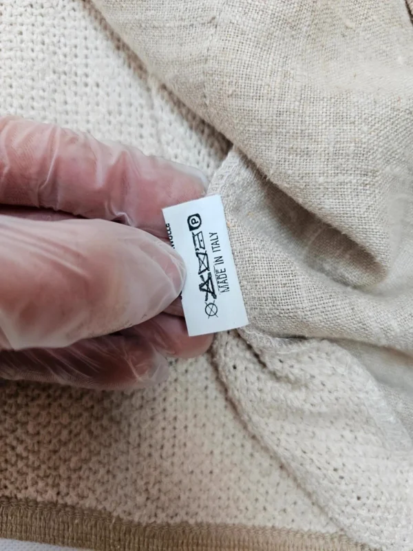 Kardigan ręcznie tkany Distler, len i bawełna, made in Italy, L