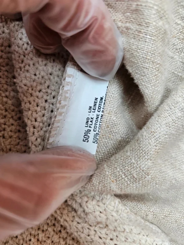 Kardigan ręcznie tkany Distler, len i bawełna, made in Italy, L