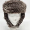 Czapka zimowa typu uszanka z futrzanym obszyciem rozmiar 57