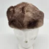 Czapka zimowa z futra jasnobrązowa średnica 23 cm syntetyk 100% z lasu