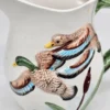Ceramiczny dzbanek kubek z reliefem kaczki ręcznie zdobiony vintage