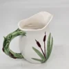 Ceramiczny dzbanek kubek z reliefem kaczki ręcznie zdobiony vintage
