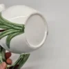 Ceramiczny dzbanek kubek z reliefem kaczki ręcznie zdobiony vintage