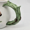 Ceramiczny dzbanek kubek z reliefem kaczki ręcznie zdobiony vintage