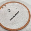 Ręcznie malowany talerz ceramiczny Handarbeit w kwiaty