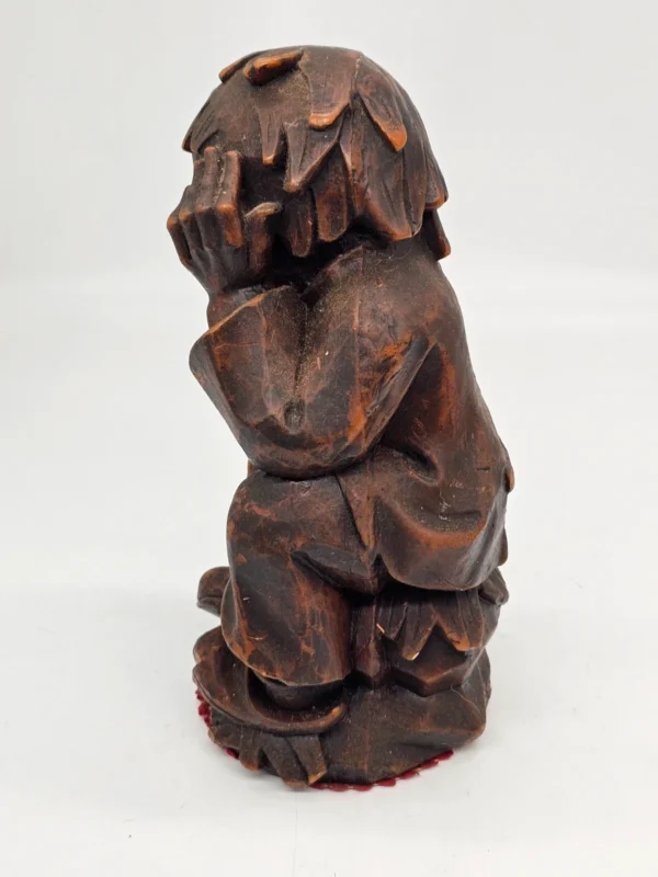 Figura rzeźbiona Austria postać mędrca wosk 32 cm vintage