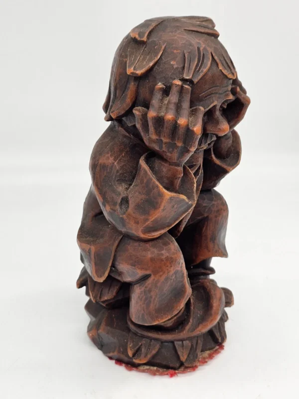 Figura rzeźbiona Austria postać mędrca wosk 32 cm vintage